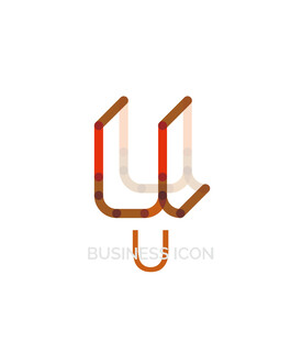 简约风格字母U图标设计