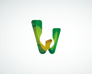 多彩抽象字母V设计