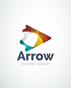 多彩箭头标志设计