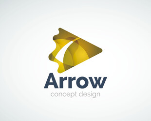 金色箭头概念设计图标