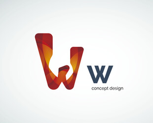 创意字母W标志设计