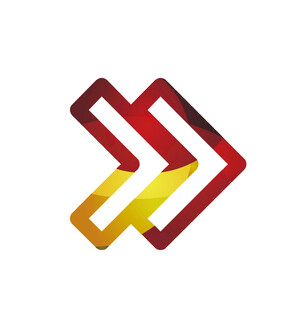 箭头形多彩几何图标