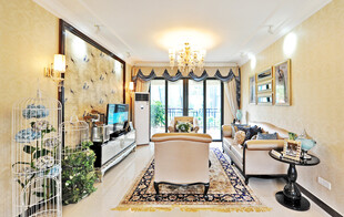 现代温馨客厅家居装饰图