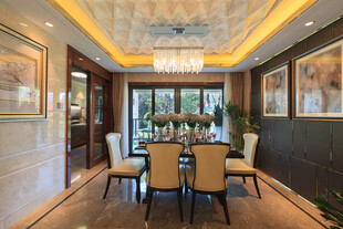 豪华现代风格餐厅室内景