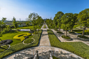 美丽园林景观俯瞰图