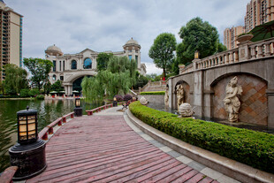 欧式园林景观步道美景