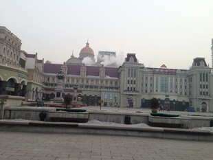 欧式建筑群广场风景