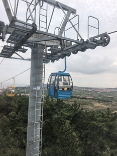 空中缆车穿梭于山林间