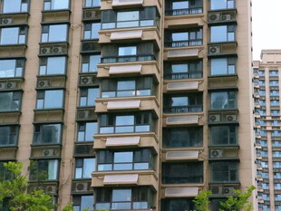 高层住宅楼外观景致