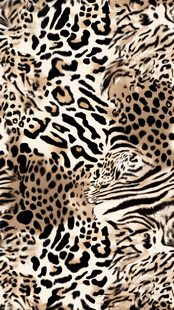 豹纹斑马纹混合图案