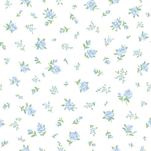 清新蓝白碎花图案背景