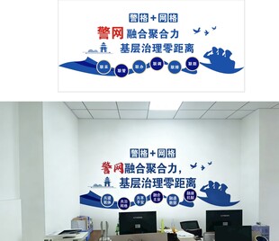警格网格 警务室文化墙