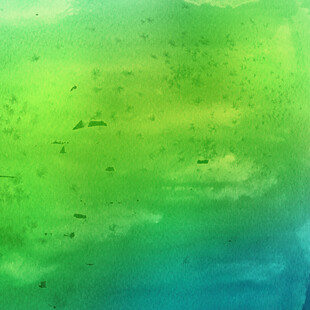 梦幻渐变绿蓝水彩背景图