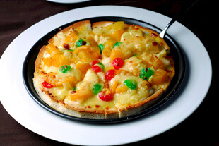 美味芝士蔬菜披萨