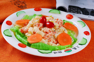 虾仁蔬菜拼盘