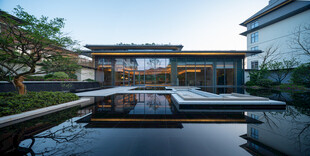 中式庭院水景雅致景观