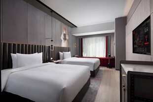 现代简约风格双床酒店客房