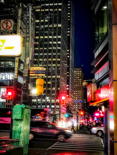 都市夜景繁华街头景象