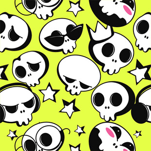 骷髅星星图案背景