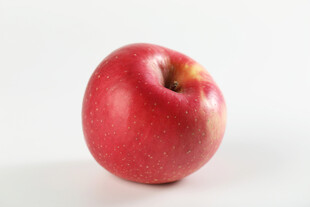 鲜红诱人的单颗红苹果