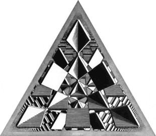 金属三角几何装饰图案