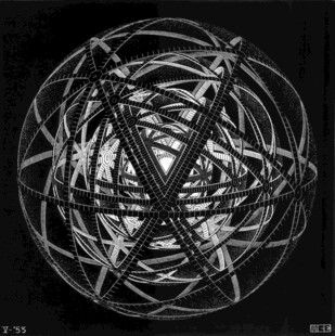 抽象线条交织的神秘球体