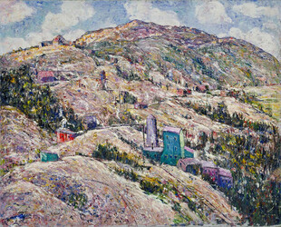 山间多彩小屋风景