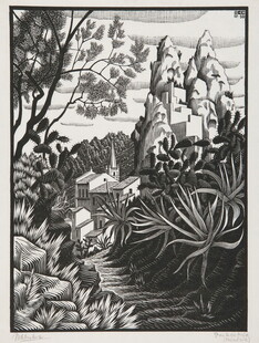 古典风景人物插画