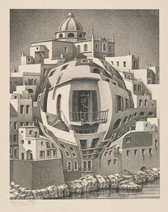 超现实建筑景观画作