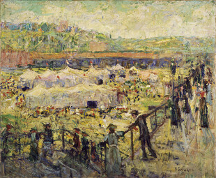 乡村田野风景油画