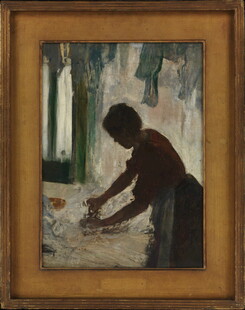 室内劳作人物油画