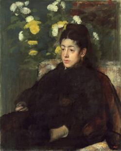 坐着的黑衣女士肖像