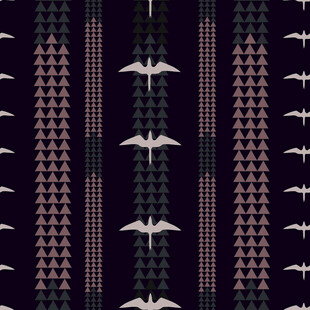 中式仙鹤几何图案纹理