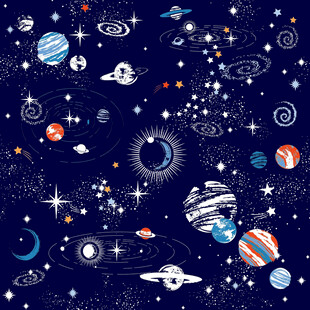 梦幻宇宙太空元素插画