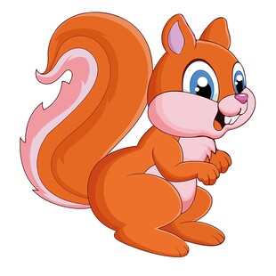 可爱松鼠卡通形象