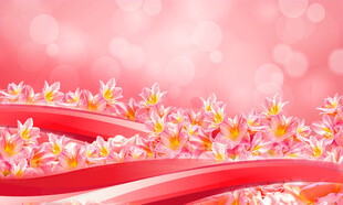 粉色花朵梦幻背景