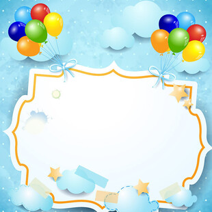 梦幻气球背景模板