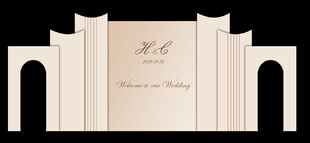 香槟婚礼背景舞台迎宾签到