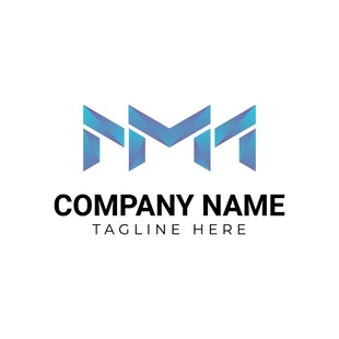 简约M字母企业标志设计