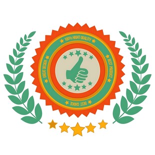 优质服务认证徽章标志