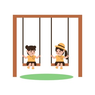 儿童在秋千上快乐玩耍
