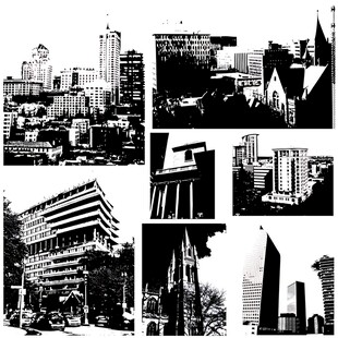 多样建筑黑白影像集