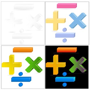多彩数学运算符号拼图