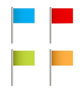 四色小旗帜展示