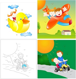 儿童卡通绘画素材