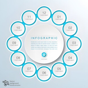 环形信息图表模板展示