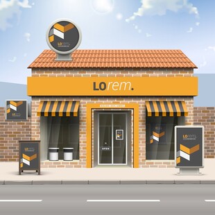 时尚美发店外观展示