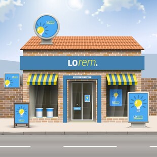 LO咖啡门店外观展示