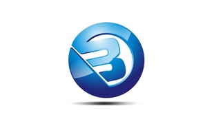 蓝色B字母创意标志设计