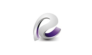 紫色渐变立体字母R图标